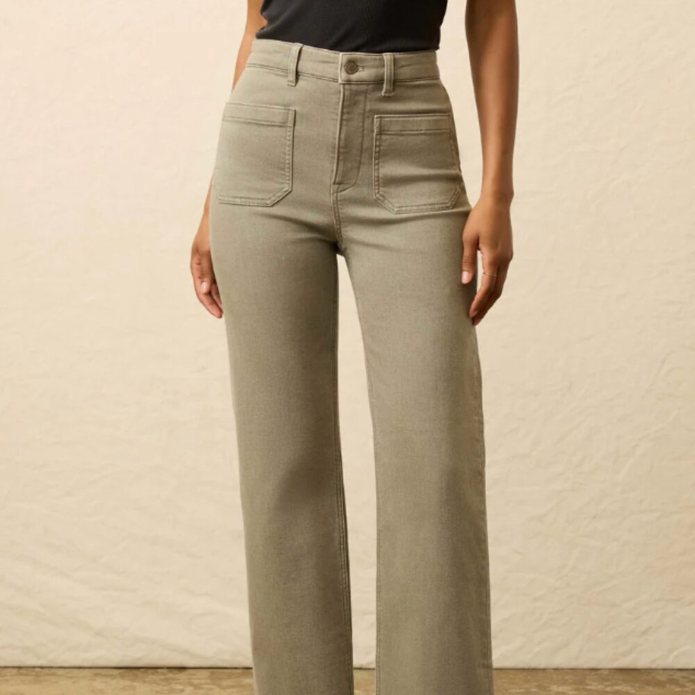 Faherty stretch terry wide leg pants